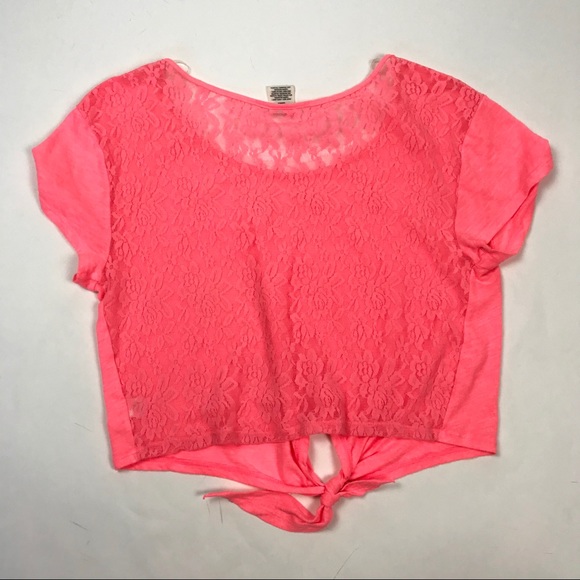 🌵 PINK Victorias Secret XS Crop Top Tied Knot VS - Picture 4 of 4